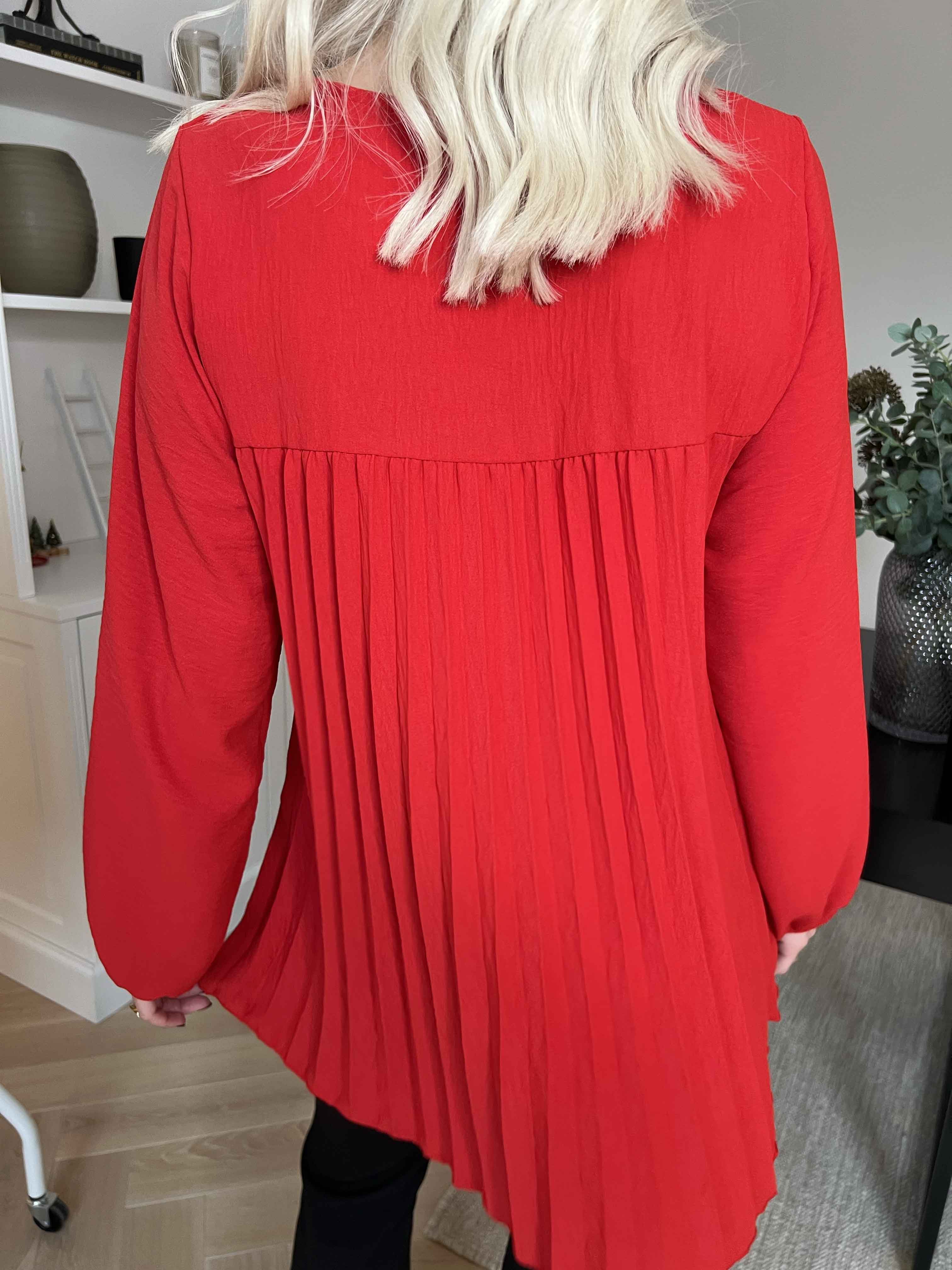 Nancy Shirt L/S - Söt blus med plissering